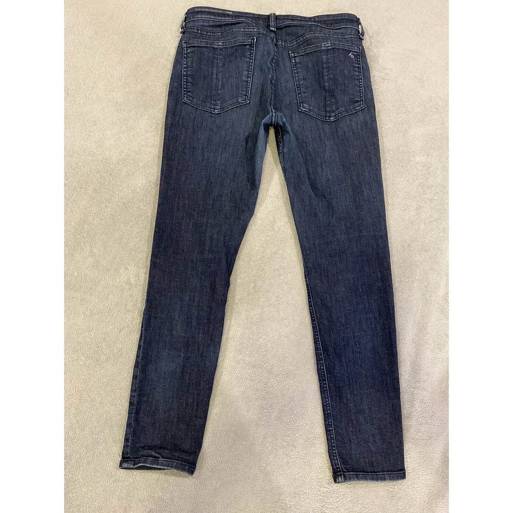 Rag Bone Jeans Women Size 29 Cate Mid Rise Ankle Skinny Dark Blue Wash Denim USA